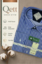 100% Cotton Long Sleeve Striped Men's Shirt Slim Fit Cut Collar Breathable Fabric - 2