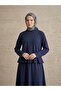 Flounced Skirt Set - Navy Blue - 2