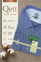 100% Cotton Long Sleeve Striped Men's Shirt Slim Fit Cut Collar Breathable Fabric - 2