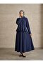 Flounced Skirt Set - Navy Blue