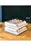 Egg Holder, Egg Container for Refrigerator, Plastic Egg Storage Container Organizer Bin, Egg - 6