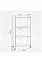 Foldable four-layer shelf with universal wheels - 4