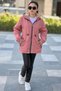 Girl's Colorful Hooded Pocketed Drawstring Waist Bondik Fabric Winter Coat Km4020 - 8
