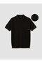 Vizyon New Season Brown Polo Collar Soft Touch Men's Knitwear T-Shirt - 5