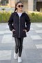Girl's Colorful Hooded Pocketed Drawstring Waist Bondik Fabric Winter Coat Km4020