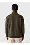Ozmarka New Season Khaki Stand Collar Men's Thick Sweatshirt - 3