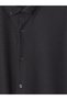 Ozmarka New Season Anthracite Slim Fit Textured Men's Shirt - 7
