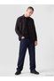 Vizyon New Season Navy Blue Relax Fit Plaid Velvet Men's Shirt - 2