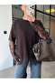 Oversize t-shirt with lace sleeves - 2