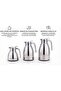 Stainless Steel Thermal Coffee Carafe Set, 3-Piece Insulated Vacuum Tea Pot Bundle 0.3L 0.7L 1.0L, Mirror Finish with Ergonomic Handle, Double Wall Hot & Cold Beverage Dispenser - 4