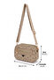 Women's Monogram Patterned Multi-Compartment Long Strap Cross Shoulder Bag - 4