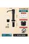 Black Built-In Liquid Soap Dispenser Dishwashing Detergent Pump 304 Stainless Steel with 1 Meter Hose - 3