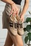 Beige Brown Women's Sneaker Sports Shoes Daily Comfortable Sole Stylish Casual Shoes 025A