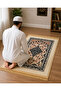 Premium Islamic Prayer Mat 70 x 110 cm Soft Comfortable Prayer Rug with Elegant Mihrab Pattern, Decorative Tassel Fringe, Durable Woven Fabric and Non-Slip Backing for Home, Mosque & Travel - 2