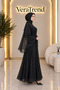 Chiffon Dress with Front Gathered Belt - 2