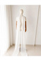 Chiffon White Wedding Dress Engagement Scarf 25X400 cm - 3