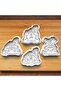 Cute Sweet Homes Set of 4 Cookie and Sugar Dough Molds