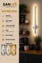 Decorative 20W Indoor Chrome Case 3-Color Light 80 cm Wall Sconce Electric 2 Pcs - 4