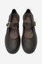 Genuine Leather Brown Floater Women's Casual Shoes with Buckle Detail and Hardsole Fable - 2