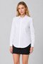 Women's Poplin Shirt with Hidden Buttons