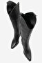 Taryalin Women's Genuine Leather Pointed Toe Western / Cowboy Boots Black - 4