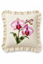 4-Piece Luxury Purple Orchid Collection Ruffled 100% Cotton Decorative Throw Pillow Cover 45X45 cm - 5
