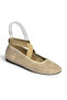 Z250021002 Mink Suede Cross Elastic Women's Ballerinas - 6