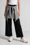 Shirt Tie Detail Tencel Trousers Lby0074 Black - 4