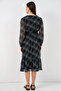 Women's Patterned Chiffon Dress 1149 - F.Gray - 5