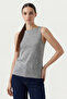 Women's Strappy Knitted Tank Top 1601 - Gray - 4