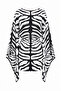Zebra Patterned Bat Sleeve Mini Dress