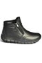 Z555360803 Black Genuine Leather Comfort Orthopedic Sole Women's Boots - 6
