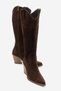 Taryalin Women's Genuine Leather Pointed Toe Western / Cowboy Boots Brown Suede
