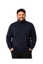 Men's Large Size Navy Blue Full Fisherman Cotton Sweater 3Xl-4Xl-5Xl-6Xl