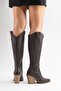 Taryalin Women's Genuine Leather Pointed Toe Western / Cowboy Boots Brown - 7