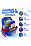 School Backpack Lightweight Large Capacity Multi Pocket Bookbag Adjustable Padded Shoulder Straps Water Resistant Everyday Backpack Study Travel Outdoor Activities Daily Use Rosy Owl Blue - 2
