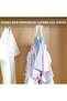 Space Saving Hangers, White Foldable Closet Organizers with 16 Hooks, Portable Clothing Sto - 3