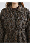 Lcw vision brown patterned women's check shirt jacket - 3