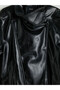 Xside Black Stand Collar Women's Leather Look Jacket - 7