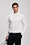 Men's Basic Winter White Long Sleeve Turtleneck Sweater