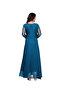 Teal Blue Faux Georgette Flared Embroidered Gown - NJF8844 | Teal Blue-Size:L-40-Inches - 5