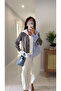 Pallis Blue Gray Striped Knitwear Shirt with Piece Detail - 3