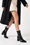 Women's Pointed Toe Zippered Thick Heeled Stylish Daily Boots - 4