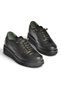 Z555250803 Black Genuine Leather Casual Women's Shoes - 4