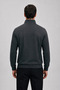 Men's Striped Regular Anthracite Half-Zip Sweatshirt - 6