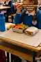 School Lunch Napkin Natural Cotton Linen Undyed Fabric Washable Durable Napkin 3 Pieces - 3