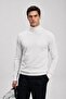 Men's Premium Winter White Full-Collar Knit Sweater