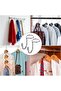 Hanger Hooks Extender, Space Saving Clothes Connector Triangles, Maximizes Closet Space, Stacking Ga - 2