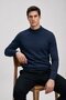 Men's Basic Winter Indigo Long Sleeve Turtleneck Sweater - 4