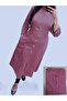 Pink Cotton Wooden Button Kurti - NJF2346 | Pink-Size:L-40-Inches